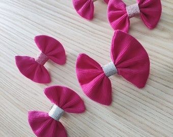 Noeud décoratif accessoires vêtements ou cheveux rose fuchsia