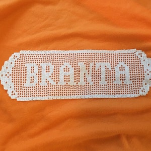 Name doily Crochet Name Sign