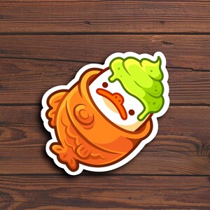 Duck Taiyaki Sticker: Kawaii Anime Decal, Laptop Decor