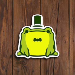 Fancy Frog Sticker | Funny Frog Sticker, Frog Sticker, Cute Sticker
