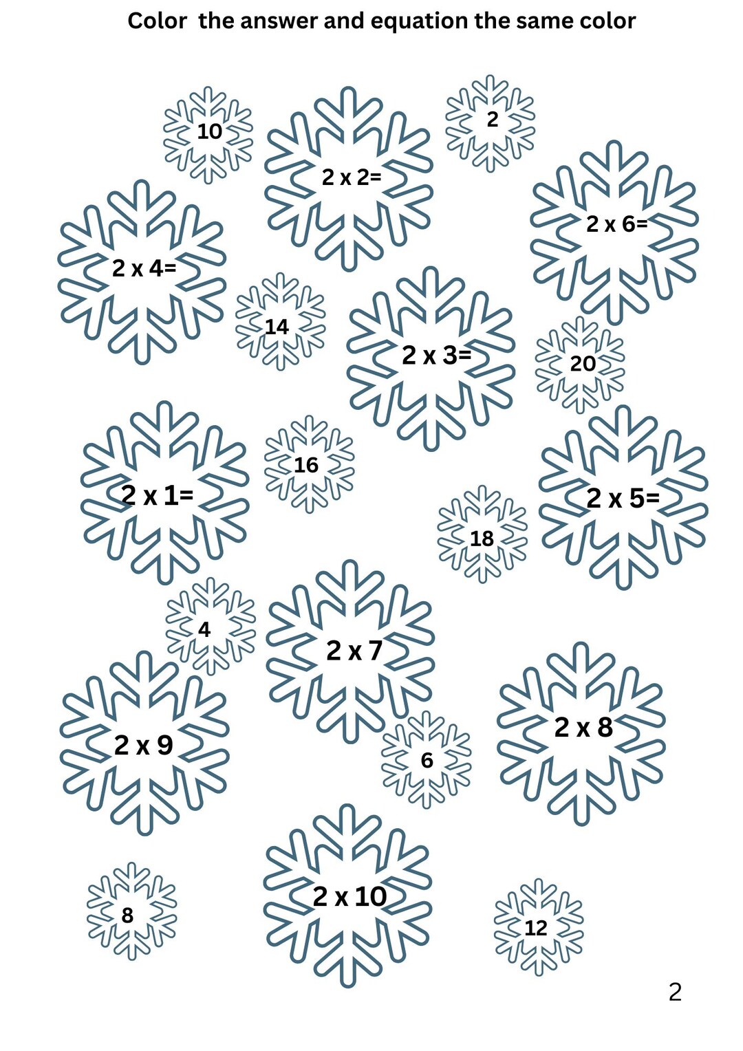 Winter Multiplication Activities - Etsy