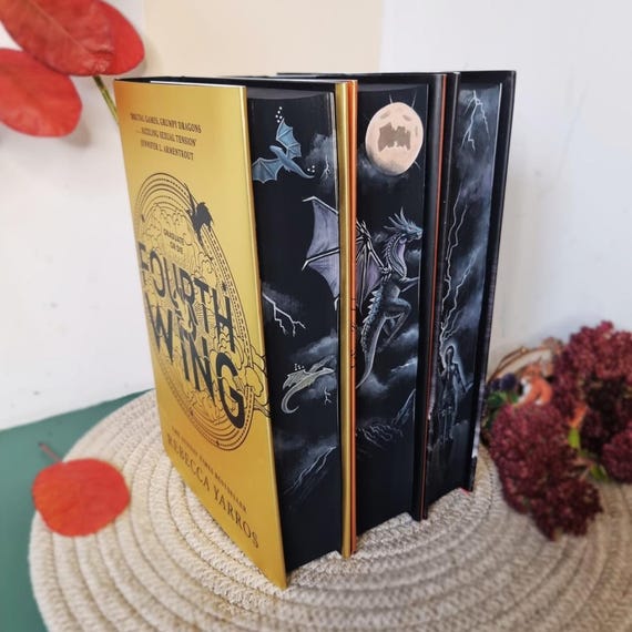 Empyrean Series Set: Hand-painted Fourth Wing, Iron Flame