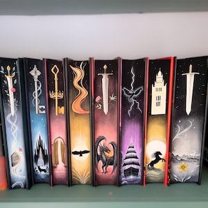 Throne of Glass Series - Sarah J Maas - with Hand Painted Edges