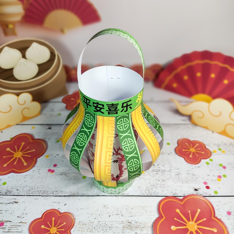 Printable Chinese New Year Paper Lantern Craft Kit, DIY Lantern for ...