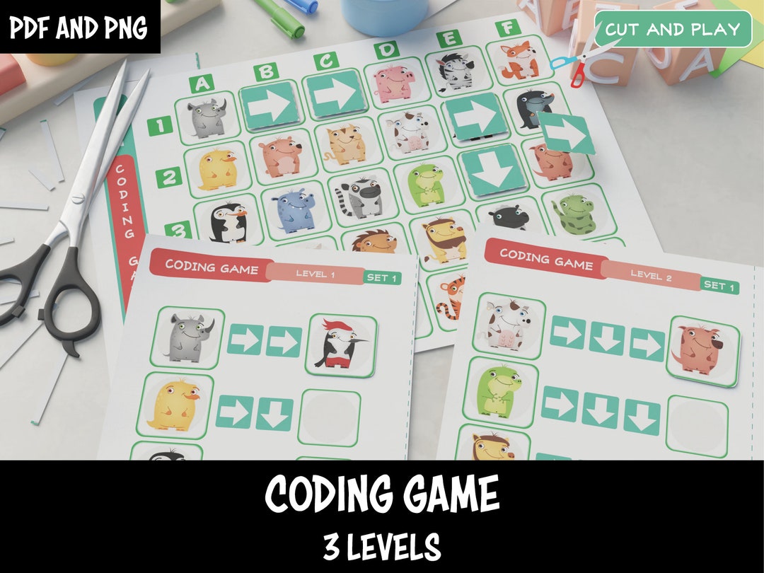 Coding Game, Kids Learning, Fun Puzzles, Animal Board Game, Logic ...
