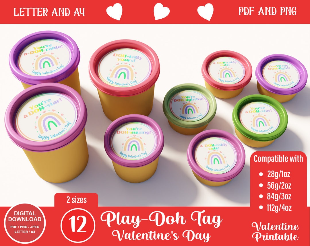 Play-doh Valentine's Day Tags, Craft Heartfelt Moments With Play-doh ...