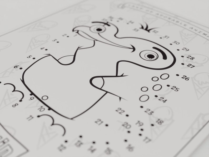 50 Printable Dot to Dot Coloring Pages for Kids Toddlers Etsy