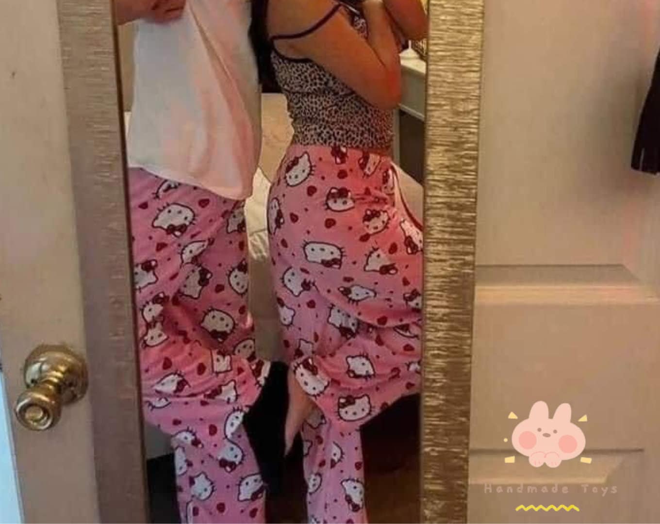 Hello Kitty Matching Pajamas Pants Cute Couple Hello Kitty Etsy Australia