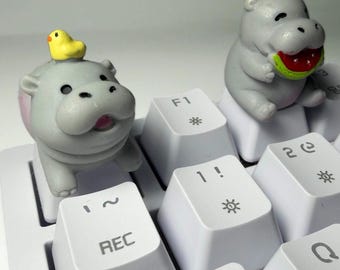 Tecla artesanal Hippo – Accesorio de teclado hecho a mano