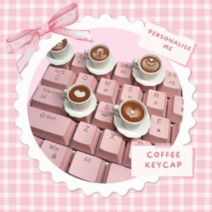 Coffee Cup Artisan Keycap – Handmade Keyboard Accessory