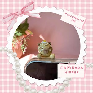 Kawaii Capybara Phone Hipper | Handmade Kindle Peeker