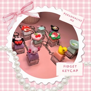 Fidget Toy Keycap-sleutelhanger: aangepaste kawaii anime-sleutelhanger