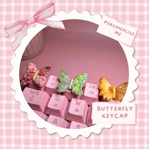 Kawaii Butterfly Keycap: Custom Keyboard Accessory for Gamers