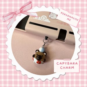 Charm de Capibara Kawaii para Steam Deck: Accesorio hecho a mano para Nintendo Switch