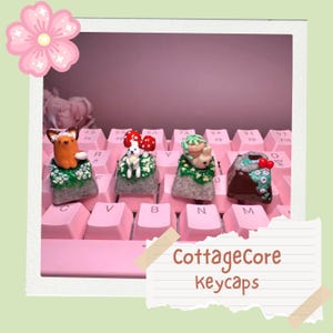 Kawaii Fuchs Tastenkappe: Handgemachtes Cottagecore Tastatur-Zubehör