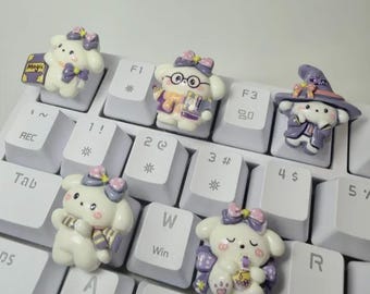 Magic Bunnies Artisan Keycap – Handmade Keyboard Accessory
