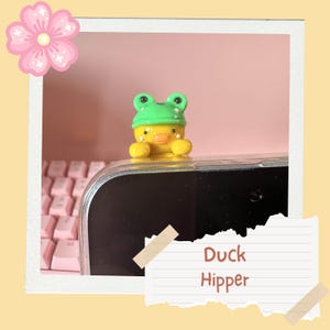 Kawaii Duck Hipper | Cute Phone Hipper | Handmade Hipper | Kawaii Phone Hipper | Kindle Peeker
