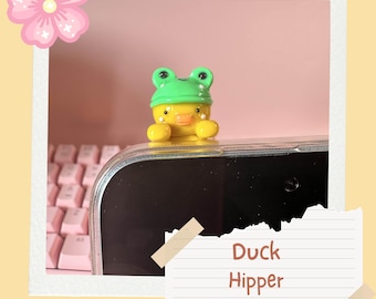 Kawaii Duck Hipper | Cute Phone Hipper | Handmade Hipper | Kawaii Phone Hipper | Kindle Peeker