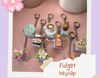 Fidget Toy Keycap Keychain: Custom Kawaii Anime Keyring
