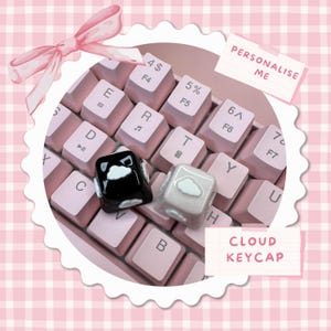 Kawaii Cloud Artisan Keycap: His and Hers Handmade Custom Keycaps