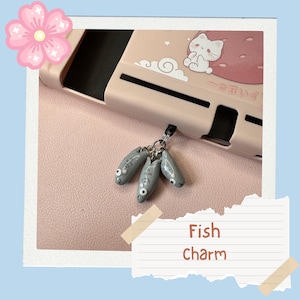 Kawaii Cute Fish Switch Charm | Switch Charm | Steam Charm | Artisan Switch Charm | Handmade Steam Charm