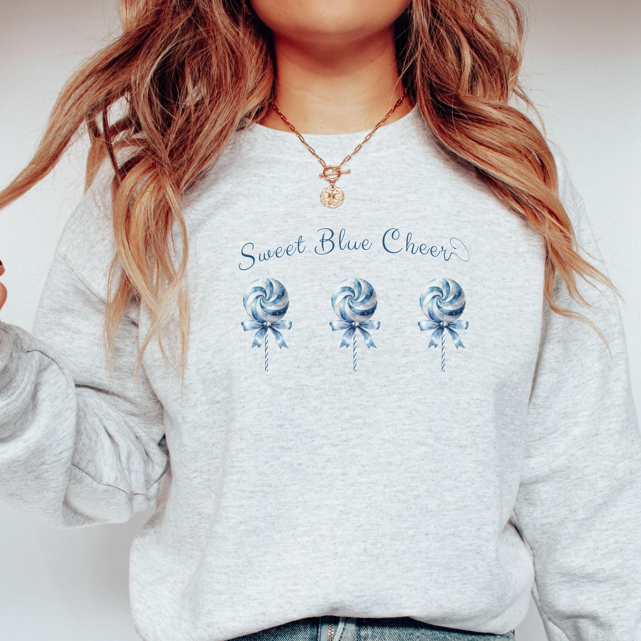 Winter Blues Floral Sweater