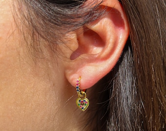 Stainless steel heart earring