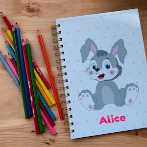 Cuaderno espiral A5. Personalización del nombre