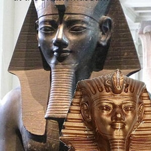 Copper Bronze King Amenhotep III Statue: Egyptian Decor Reproduction