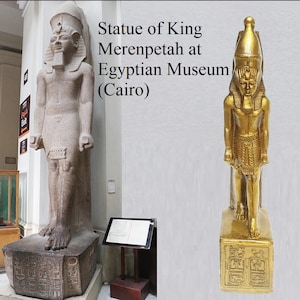 Majestic Pharaoh: Bronze-Toned Ancient Egyptian King Ramses Figurine