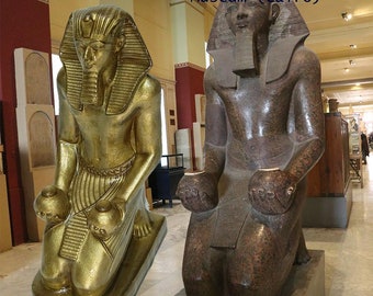 Marvelous Statue for Ancient Egyptian Queen Hatshepsut (Gold Colored)