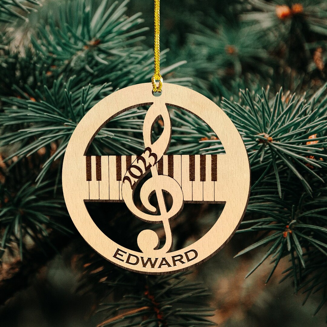Personalized Piano Keys Ornament 2023 Custom Piano Ornament Etsy