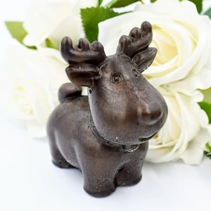 Handmade Resin Moose Figurine: Brown Home Decor Accent Ornament