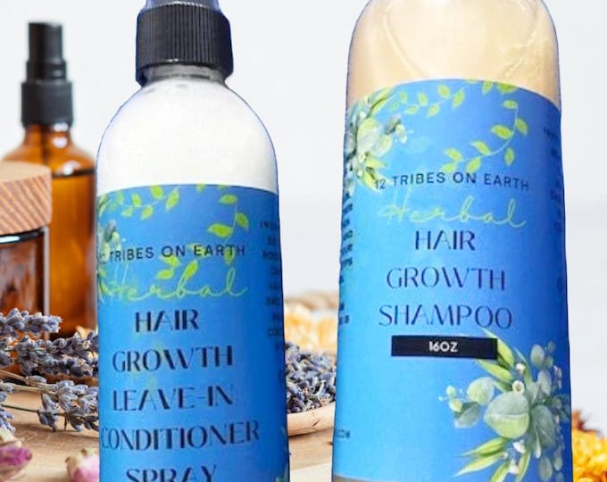 Hair Growth Shampoo and Leave-In Conditioner Spray Bundle