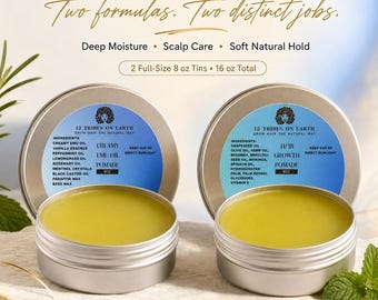Extreme Growth Emu Oil & Hair Growth Pomade Twin Pack |Potent Thickening Hair Oil Product | Anti-Shedding Hair Care Bundle, Hair Oil Bundle