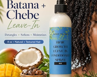Batana + Chebe Leave In Conditioner Spray for Natural Hair, Detangling Hair Moisturizer | Hair Growth Spray |Hair Tonic,Hair Spray Detangler
