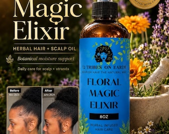 POTENT Extreme Hair Growth Floral Magic Elixir | Hair Growth Oil | Herbal Hair Serum | Scalp care | Natural Hair Growth Products | Rose hair