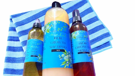 Hair Growth Shampoo, Elixir and Spray Bundle