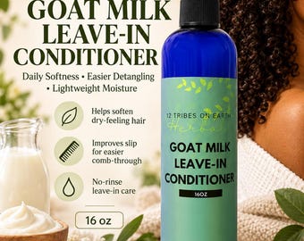 Goat Milk Leave-In Conditioner Spray | Natural Leave In Hair Conditioner | Hair Moisturizer | Hair Growth Products