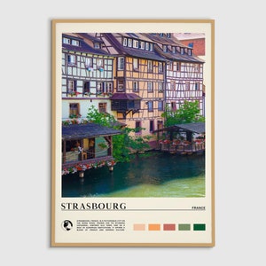 Digital Oil Paint, Strasbourg Print, Strasbourg Wall Art, Strasbourg Poster, Strasbourg Photo, Strasbourg Poster Print, Strasbourg Decor