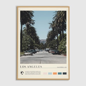 Digital Oil Paint, Los Angeles Print, Los Angeles Wall Art, Los Angeles Poster, Los Angeles Photo, Los Angeles Poster Print, California