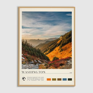 Digital Oil Paint, Washington Print, Washington Wall Art, Washington Poster, Washington Photo, Washington Poster Print, Washington Decor