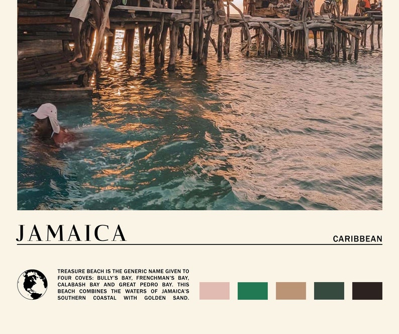 Digital Oil Paint, Jamaica Print, Jamaica Wall Art, Jamaica Poster, Jamaica Photo, Jamaica