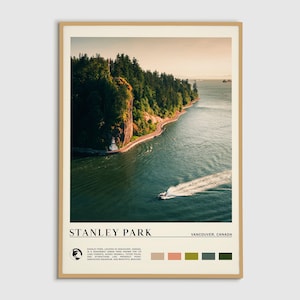 Digitale Ölfarbe, Stanley Park Druck, Stanley Park Wandkunst, Stanley Park Poster, Stanley Park Foto, Stanley Park Poster Druck, Kanada