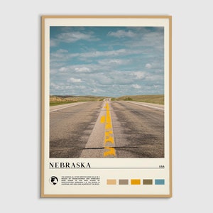 Digital Oil Paint, Nebraska Print, Nebraska Wall Art, Nebraska Poster, Nebraska Photo, Nebraska Poster Print, Nebraska Wall Decor, USA Print