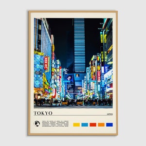 Digitale olieverf, Tokyo-print, Tokyo muurkunst, Tokyo poster, Tokyo Photo, Tokyo Poster Print, Tokyo Wall Art, Tokyo Poster Print, Japan poster print, Azië