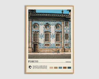 Digitale Ölfarbe, Porto Print, Porto Wandkunst, Porto Poster, Porto Foto, Porto Poster Druck, Porto Wanddekor, Portugal Poster, Europa