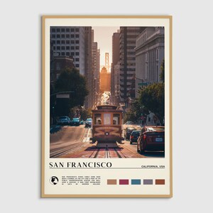 Digital Oil Paint, San Francisco Print, San Francisco Wall Art, San Francisco Poster, San Francisco Photo, Golden Gate Bridge Poster, USA
