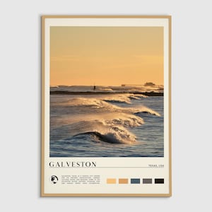 Digital Oil Paint, Galveston Print, Galveston Wall Art, Galveston Poster, Galveston Photo, Galveston Poster Print, Galveston Decor, Texas