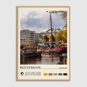 Digital Oil Paint, Rotterdam Print, Rotterdam Wall Art, Rotterdam Poster, Rotterdam Photo, Rotterdam Poster Print, Rotterdam Wall Decor